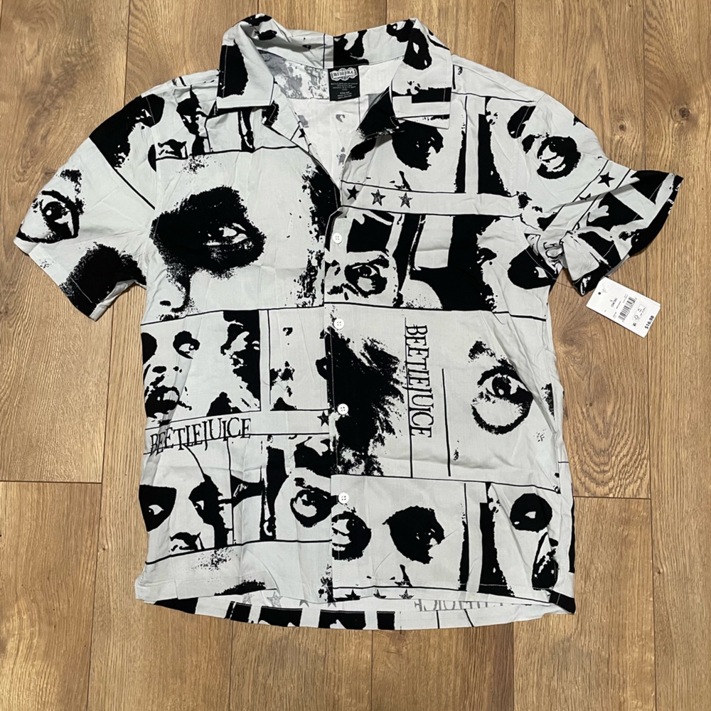 Black and White Cartoon Print Lounge Bottoms